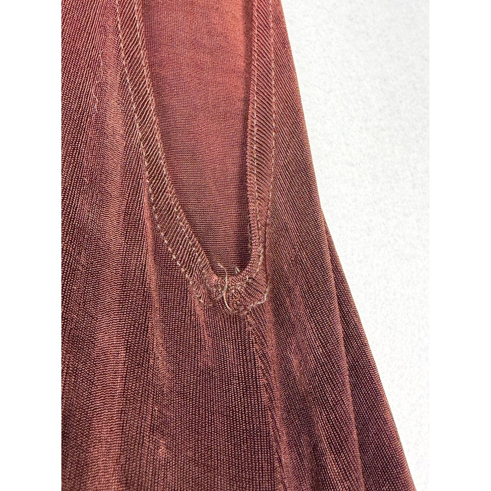 Jostar Maxi Dress Women Medium Brown Vintage 90s Slinky Knit Sleeveless USA Made - Picture 8 of 11